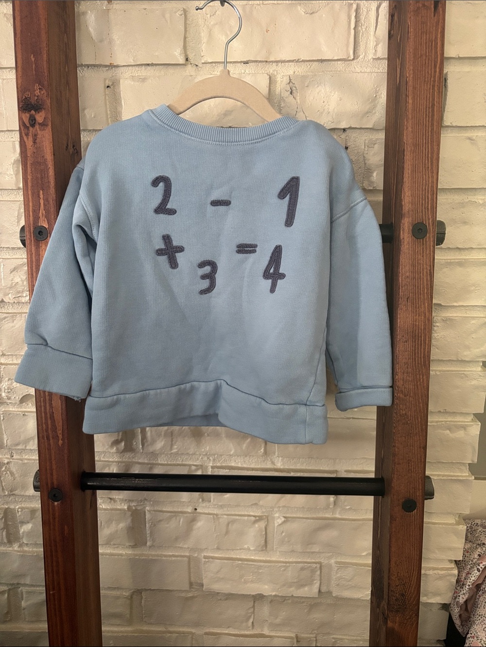 🌻 3/$25 🌻 Zara Light Blue Sweatshirt with Math Graphic